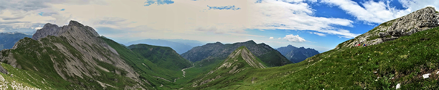 Panorama salendo dall Forcola di Valmora al Pizzo Arera dalla cresta est