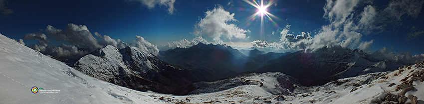 Panorama sulla conca di Oltre il Colle e le cime del M.A.G.A. 