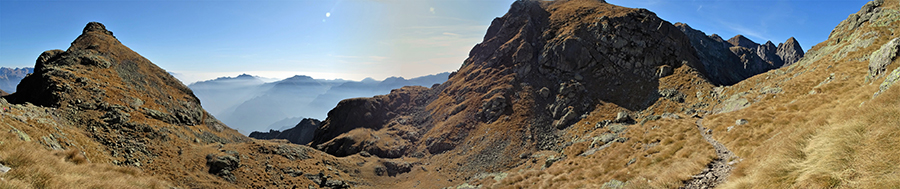 Panorama dalla Bocchetta di Val Pianella alla Bocca di Trona verso Val Pianella ed oltre