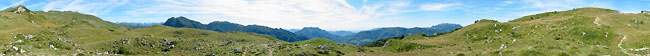 Panoramica di fine agosto a 360� ai Piani dell'Alben presso il Rifugio Gheradi