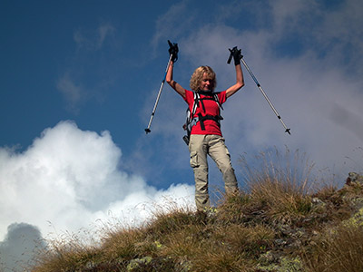 MONTE GRABIASCA (2705 m.) , alla croce dell’anticima e all’ometto della cima il 3 ottobre 2012  - FOTOGALLERY