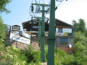 La stazione di arrivo della seggiovia Carona-Alpe Soliva