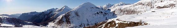 Panoramica sul versante ovest della Val Carisole - foto Piero Gritti 24 dic. 2006