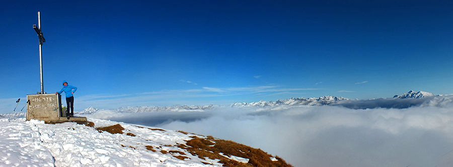 In vetta al Monte Venturosa (1999 m) sopra le nuvole !