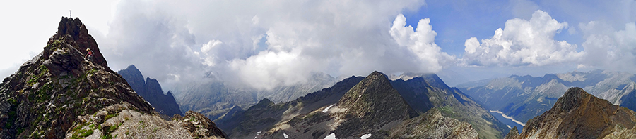 Il Monte Gleno (2882 m) risalito dalla sua valle il 6 agosto 2015