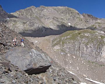 Dal Rifugio Barbellino salita al PIZZO DEL DIAVOLO DI MALGINA (2926 m.) e discesa a Valbondione il 22 agosto 2010 - FOTOGALLERY