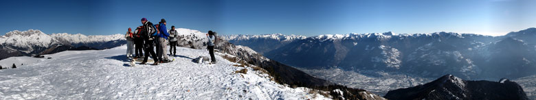 Dal Monte Alto vista verso la Presolana, la Val Camonica e il Lago d'Iseo