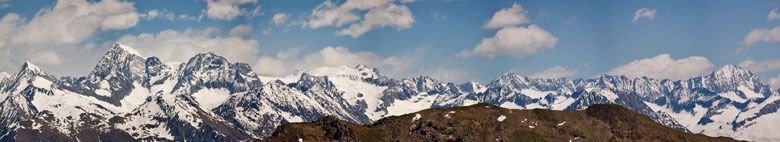Vista verso i monti della Val Camonica