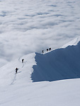Salita di sci-alpinisti in cresta Grem -  foto Giorgio Marconi