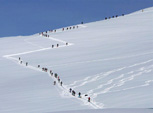 Salita invernale di sci-alpinisti in Grem - foto Giorgio Marconi