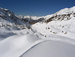 Il lago-diga di Fregabolgia pieno di neve  - foto Marco Caccia
