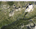 Tracciato percorso GP Carona-MonteAga su Cartina 3D Google