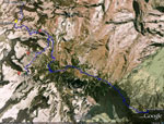 Tracciato percorso GPS - Questa-Terme-di-Valdieri su cartina  3D Google
