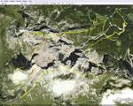 Tracciato percorso GPS - Valcanale-Arera su cartina 3D Google