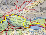 Cartina salita al Rif. Calvi passando dalla Baita Armentarga