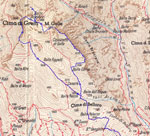 Cartina salita ai  Monti Grem e Golla da Premolo