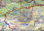 Cartina salita al Monte Pradella