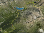 Tracciato percorso GPS - Pizzo Srinato su cartina  3D Google