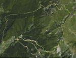 Tracciato percorso GPS - Val Sedornia-Timogno su cartina 3D Google