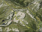 Tracciato percorso GPS  - Foppolo-Vallocci-Cadelle su cartina  3D Google