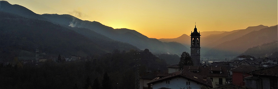 Bel tramonto da Endenna verso Zogno