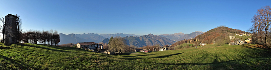 Vista panoramica dal bel roccolo di Miragolo San Marco