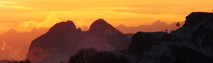 Tramonto verso i Corni di Canzo