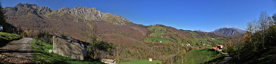 Panoramica verso Baita Campo con Venturosa a sx e Cespedosio a dx