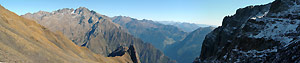 Panoramica dal Passo di Valsecca verso le cime dell'alta Val Seriana 