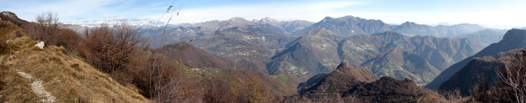 Dal sentiero 596 per il Castel Regina...vista verso il sentiero 594 (Pregalleno di S. Pellegrino > Pizzo di Spino) - 7 nov. 07