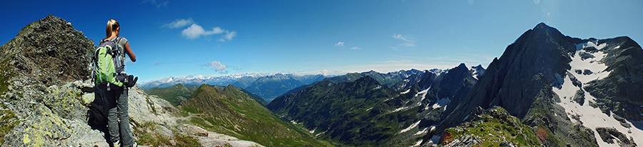 Sulla cresta di salita al Pizzo di Cigola