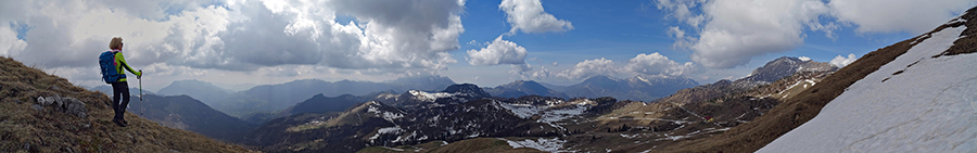 Salendo in Sodadura dalla cresta sud ovest