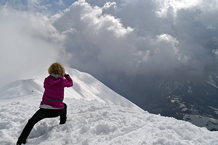 Sulle nevi di Cima Grem dal Passo di Zambla il 23 marzo 2016 - FOTOGALLERY