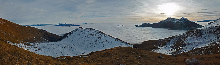 Scendendo da Cima Grem verso il Bivacco Tellini