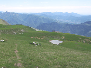 Dal sentiero per la cresta Grem vista sulla Valle Seriana