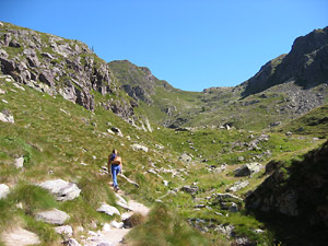 In vista del Passo di Mezzeno ancora in alto