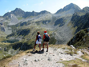 Dal Passo di Tartano veduta sui Laghi di Porcile