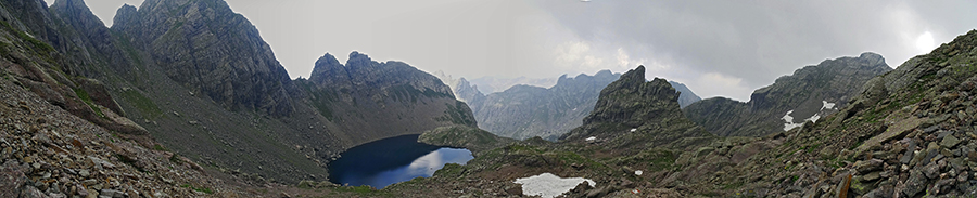 Lago Rotondo visto scendendo dalla Bocchetta del Paradiso