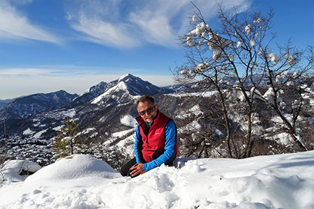Alla CROCE del MONTE CASTELLO (1425 m) in solitaria marzolininvernale il 4 marzo 2018 - FOTOGALLERY