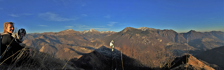 Dal Monte Gioco bella vista sui monti M.A.G.A. (Menna-Arera-Grem-Alben) ed oltre