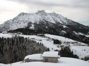 Camminata con e senza ciaspole alle cascine del Monte di Zambla (11 febbraio 09)  -  FOTOGALLERY