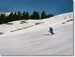 Tratto finale della impegnativa pista Gremei