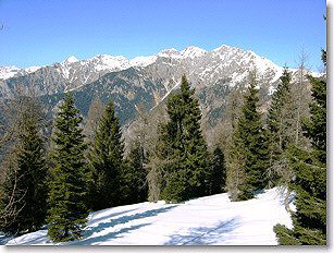 Dalla pista Panoramica di Torecola Vaga vista  sui monti Secco, Pegherolo, Cavallo