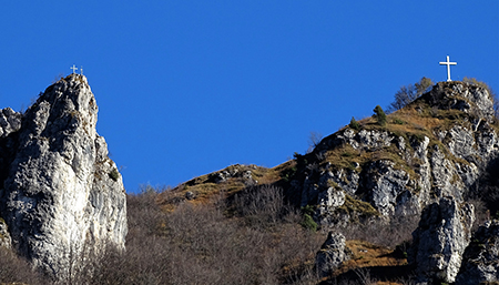 MONTE CORNO (1030 m) e PIZZO RABBIOSO (1151 m) da Salvarizza di San Pellegrino Terme (923 m) il 14 novembre 2017 - FOTOGALLERY