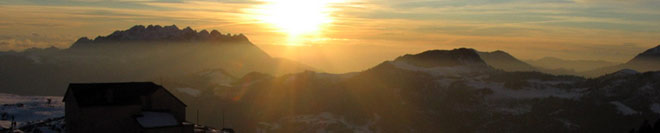 IL Resegone visto al tramonto dal Rifugio Gherardi