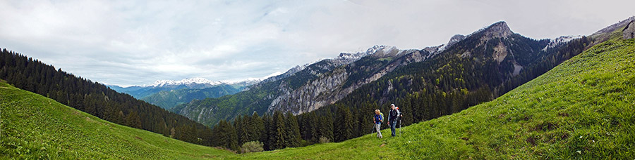 Salendo sul sentiero 121 verso il Forcolino di Torcola 