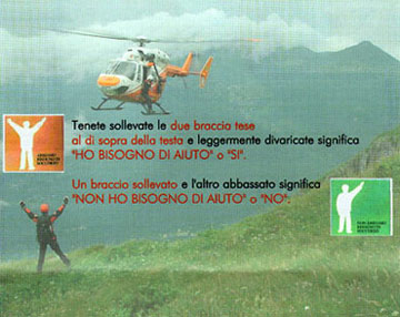 Segnali internazionali di soccorso alpino