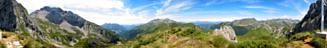 Panoramica a 360° dalla Bpocchetta  di Corna Piana su