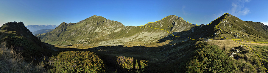 Tracciato dell percorso ad anello sul Pizzo delle segade dal Passo San Marco