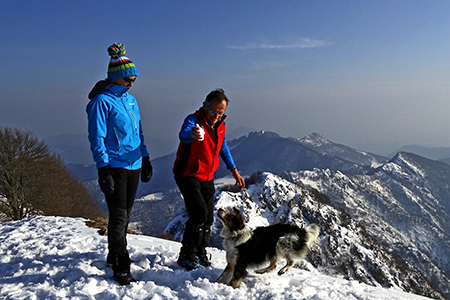 Salita pomeridiana al MONTE SUCHELLO (1541 m) ben innevato da Costa Serina 1l 10 marzo 2016  - FOTOGALLERY